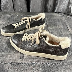 FRYE IVY SHEARLING LOW LACE 70481 WOMENS GRAY LIFESTYLE SNEAKERS SHOES